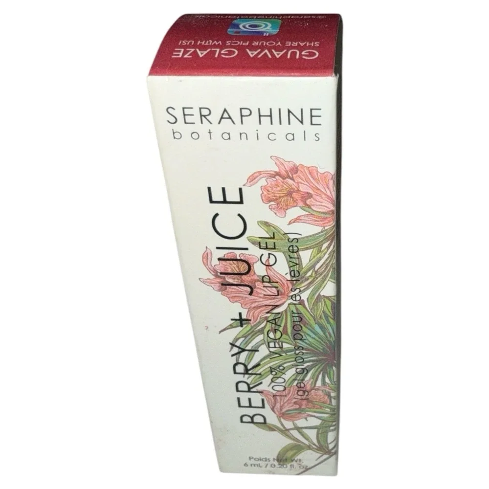Seraphine Botanicals Berry + Juice Vegan‎ Lip Gel Tinted Gloss 6ml Guava Glaze